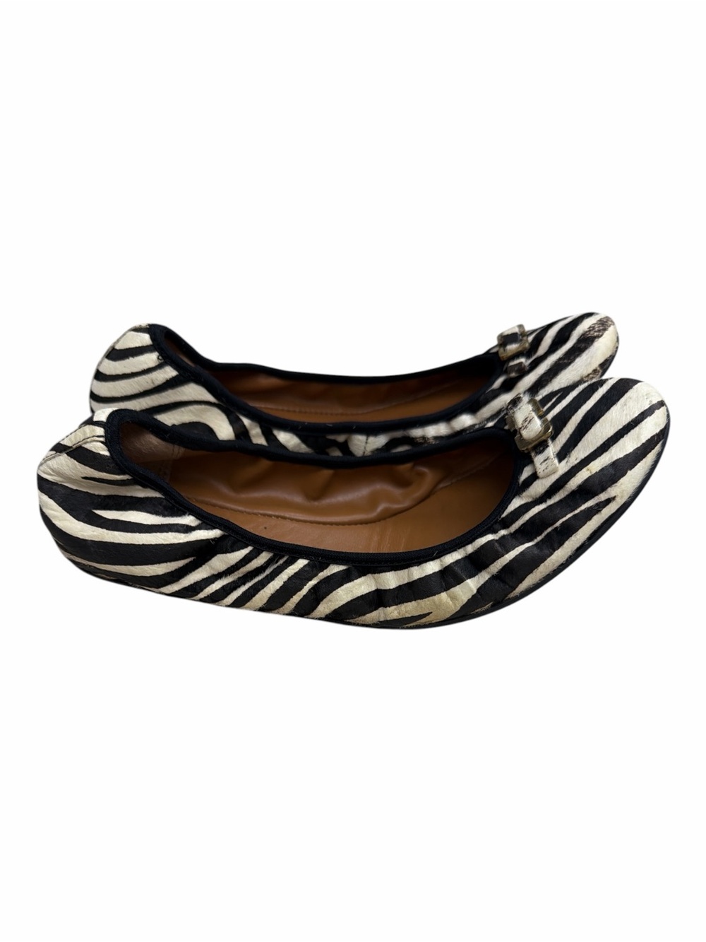 Diane von Furstenberg Zebra Calf Hair Ballet Flats